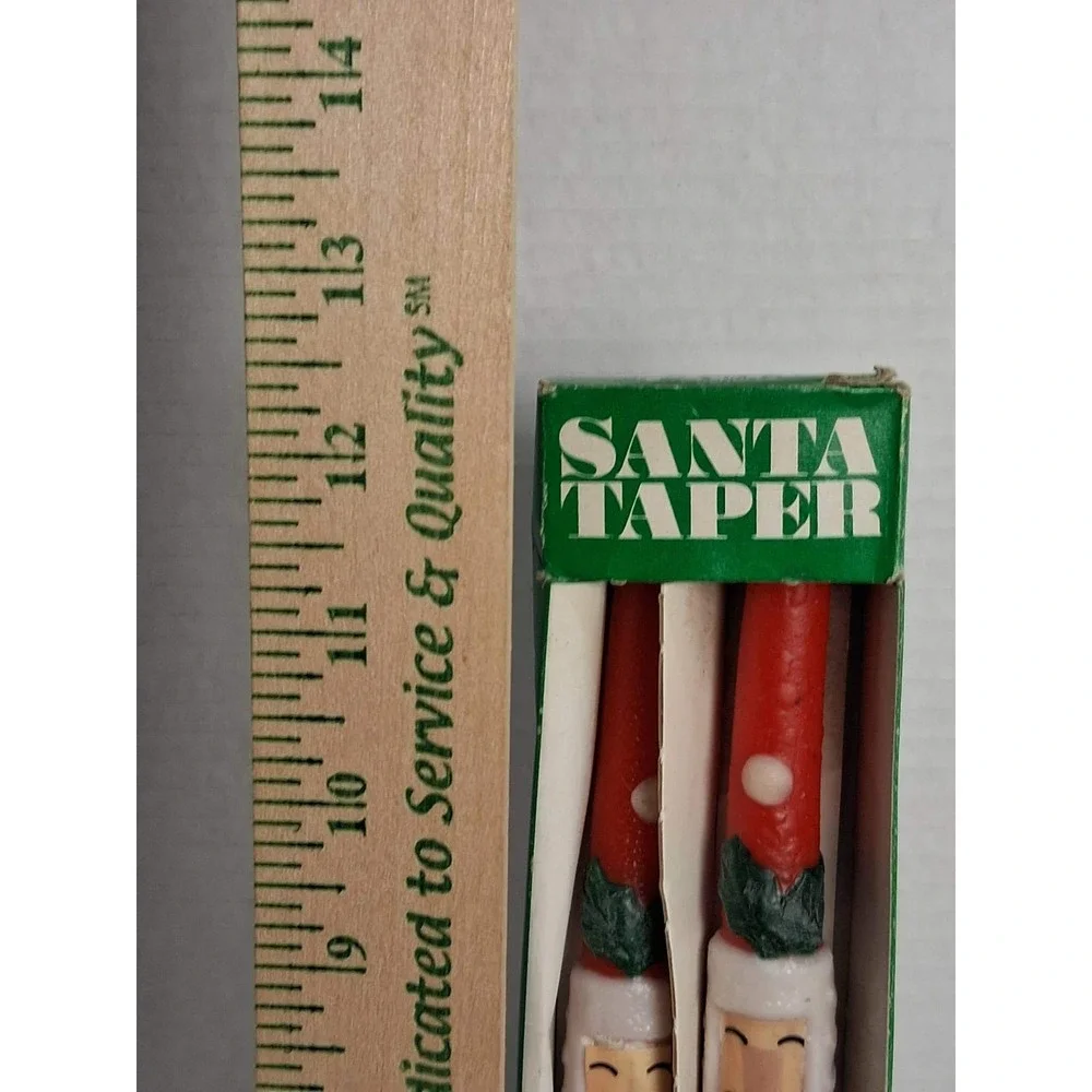 Santa Taper Candles‎ Pair Red Christmas Holiday Decor Robert Alan Candle 12 in
